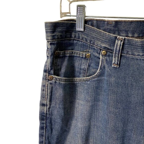 Wrangle Men Premium Denim Jeans Size 36 x 29 Relaxed Straight Blue Small Flaw - Picture 9 of 9